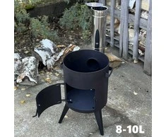 Kazan Mangal Krosnelė kazanui 8-10L / skersmuo 36cm / plienas 2mm (su kaminu)
