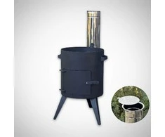Kazan Mangal Krosnelė kazanui 8-10L / skersmuo 36cm / plienas 2mm (su kaminu)
