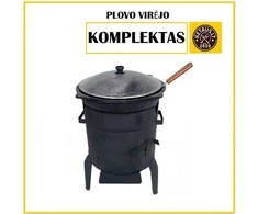Kazan Mangal Krosnelė kazanui, plienas 3mm, kazanas 10l