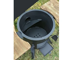 Kazan Mangal Krosnelė su lentynomis 22L kazanui / skersmuo 50cm / plienas 3mm