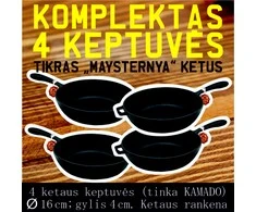 Ketaus keptuvės „Maysternya“ T201 (4 vnt. komplektas)
