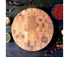 Medinė pjaustymo lentelė Ø27 cm | storis 45 mm, alksnis, Maysternya®