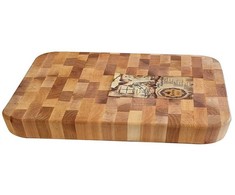 Medinė pjaustymo lentelė 32,5x36,5 cm, storis 45 mm, alksnis | Maysternya®