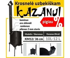 Krosnelė kazanui 10-12L / skersmuo 36cm / plienas 3mm / Kazan Mangal (KM12)