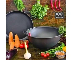 Maysternya KAZANAS WOK 15 l su ketaus dangčiu keptuvė