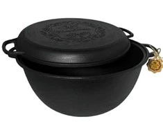 Maysternya KAZANAS WOK 18 l su ketaus dangčiu keptuvė