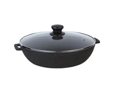 Maysternya Ketaus keptuvė skrudintuvas 28*6 cm su stikliniu dangčiu | T104C3