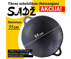 Namangan Užbekiška šlifuota keptuvė (Sadž) 55cm
