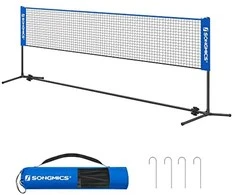Nešiojamas badmintono ir teniso tinklas su reguliuojamu aukščiu, 400x155x103 cm