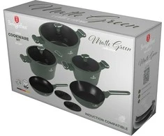 Puodų komplektas (10 dalių) Berlinger Haus BH-8207 Matte Žalias