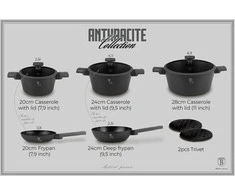 Puodų ir keptuvių komplektas (10 dalių) Berlinger Haus «Anthracite» | BH-8140
