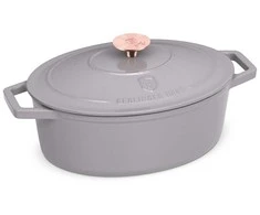 Berlinger Haus Ovalus emaliuotas ketaus troškintuvas BerlingerHaus 4,65L | Taupe Collection BH-6541