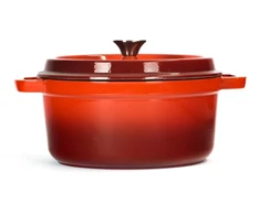 Sahara Ketaus puodas 3,6L, raudonas, su dangčiu, emaliuotas