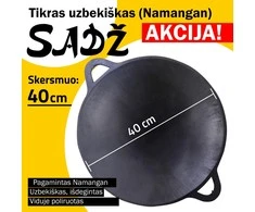 Namangan Užbekiška šlifuota keptuvė (Sadž) 40cm