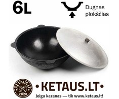 Uzbekiškas 6L kazanas (Namangan) poliruotas | plokščias dugnas