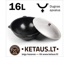 Užbekiškas kazanas 16 L (Namangan) apvalus dugnas (su pažeista pakuote) (Pažeista pakuotė)