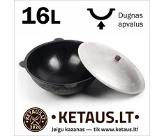 Užbekiškas kazanas 16 L (Namangan) apvalus dugnas
