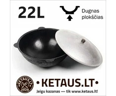 Užbekiškas kazanas 22L (Namangan) plokščias dugnas