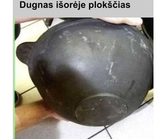 Uzbekiškas poliruotas ir išdegintas kazanas 10l (Namangan) plokščias dugnas