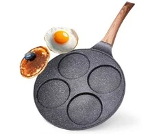Vilde Keptuvė kiaušiniams granitinė neprideganti Juodas&amp;WOOD 26 cm