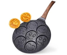 Vilde Keptuvė kiaušiniams granitinė neprideganti Juodas&amp;WOOD 26 cm