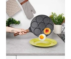 Vilde Keptuvė kiaušiniams granitinė neprideganti Juodas&amp;WOOD 26 cm