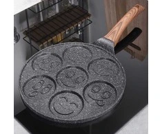 Vilde Keptuvė kiaušiniams granitinė neprideganti Juodas&amp;WOOD 26 cm