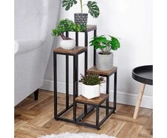 Vilde 4 pakopų metalinis gėlių stovas 69 cm