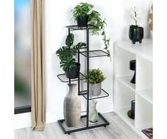 Vilde Juoda metalinis gėlių stovas 5 pakopų 96 cm