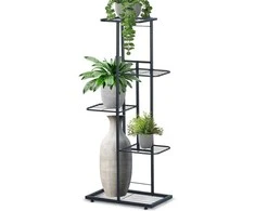 Vilde Juoda metalinis gėlių stovas 5 pakopų 96 cm