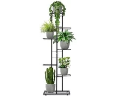 Vilde Kwietnik metalowy juoda 7-poziomowy 138 cm