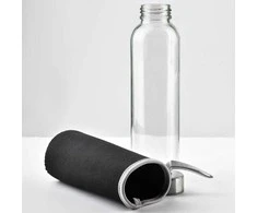 Orion Vilde Vandens butelis stiklinė su uždangalas juoda 490 ml