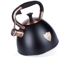 Vilde Švilpiantis virdulys, plieno, juodas, 3 l