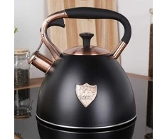Vilde Švilpiantis virdulys, plieno, juodas, 3 l