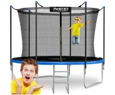10 pėdų / 312 cm sodo batutas su vidiniu tinklu ir kopėčiomis „Neo-Sport“
