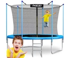 10 pėdų / 312 cm sodo batutas su vidiniu tinklu ir kopėčiomis „Neo-Sport“