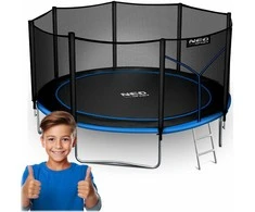 12 pėdų / 374 cm sodo batutas su lauko tinklu ir kopėčiomis Neo-Sport