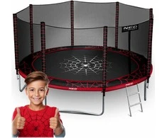 12 pėdų / 374 cm sodo batutas su lauko tinklu ir kopėčiomis Neo-Sport
