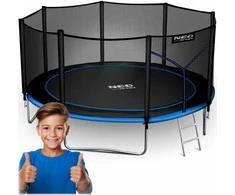 14 pėdų / 435 cm sodo batutas su lauko tinklu ir kopėčiomis „Neo-Sport“