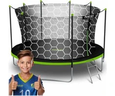 15 pėdų / 465 cm sodo batutas su vidiniu tinklu ir kopėčiomis „Neo-Sport“