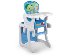 Ricokids Teri 3in1 kūdikio maitinimo kėdutė, pilka ir mėlyna