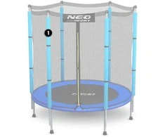 Viršutinis batuto stulpas su lauko tinklu, 1,4 m, mėlynas, Neo-Sport