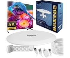 „Berdsen BD-955“ vidaus ir lauko televizoriaus „Ultra HD 4K“ antena, balta
