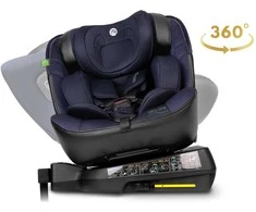 „Nukido Aero Line“ automobilinė kėdutė, juoda/tamsiai mėlyna, 0-36 kg, ISOFIX