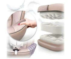 Nukido Aero Line automobilinė kėdutė, smėlio spalvos, 0-36 kg, ISOFIX