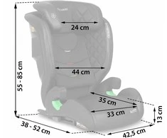 Automobilinė kėdutė Nukido Louis juoda 15-36 kg ISOFIX