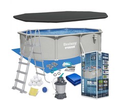 Bestway Baseinas sodo panelowy całoroczny 500x366x122 cm 13w1 Bestawy 56586