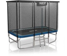 Batutas prostokątna 10x7ft/305x213cm su išoriniu tinklu ir kopėčiomis Neo-Sport