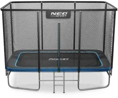 Batutas prostokątna 12x8ft/366x244cm su išoriniu tinklu ir kopėčiomis Neo-Sport
