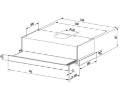 Teleskopinis virtuvės gartraukis Berdsen BT-229 INOX
